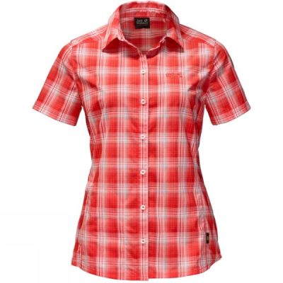 Camisa Jack Wolfskin Rock Chill Mujer Rojas - Chile IER428137